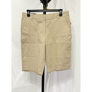 NWT  IZOD Approved School Wear Girls Shorts SZ‎ 16.5 Plus Khaki adjustable Waist